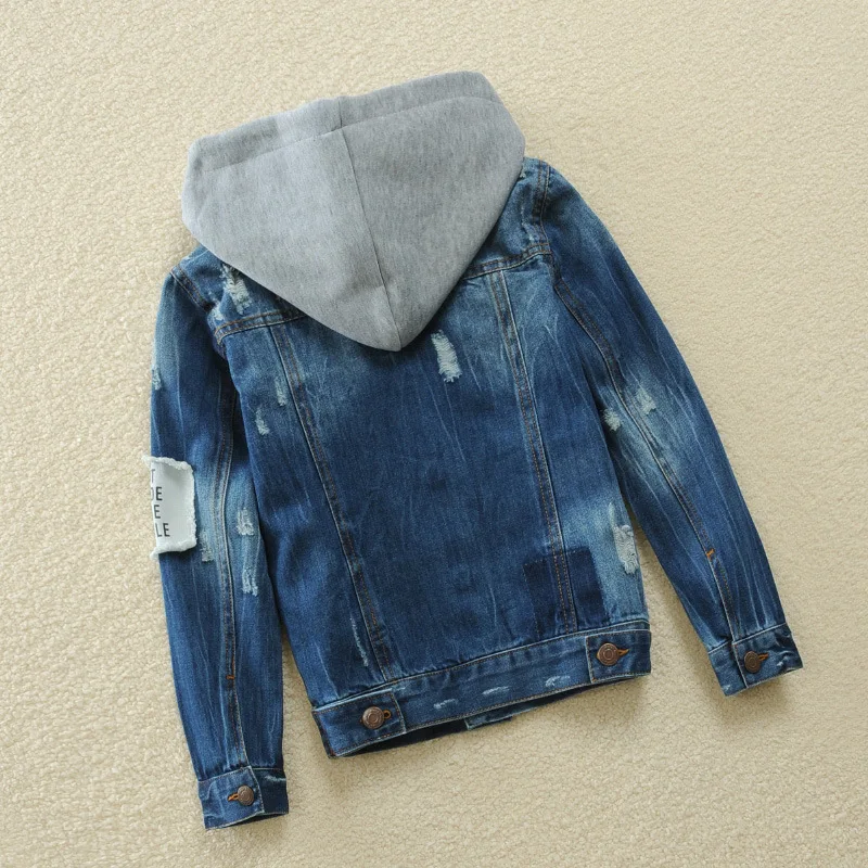 Детская джинсовая куртка Rlyaeiz демисезонная Повседневная для мальчиков 2019|Куртки