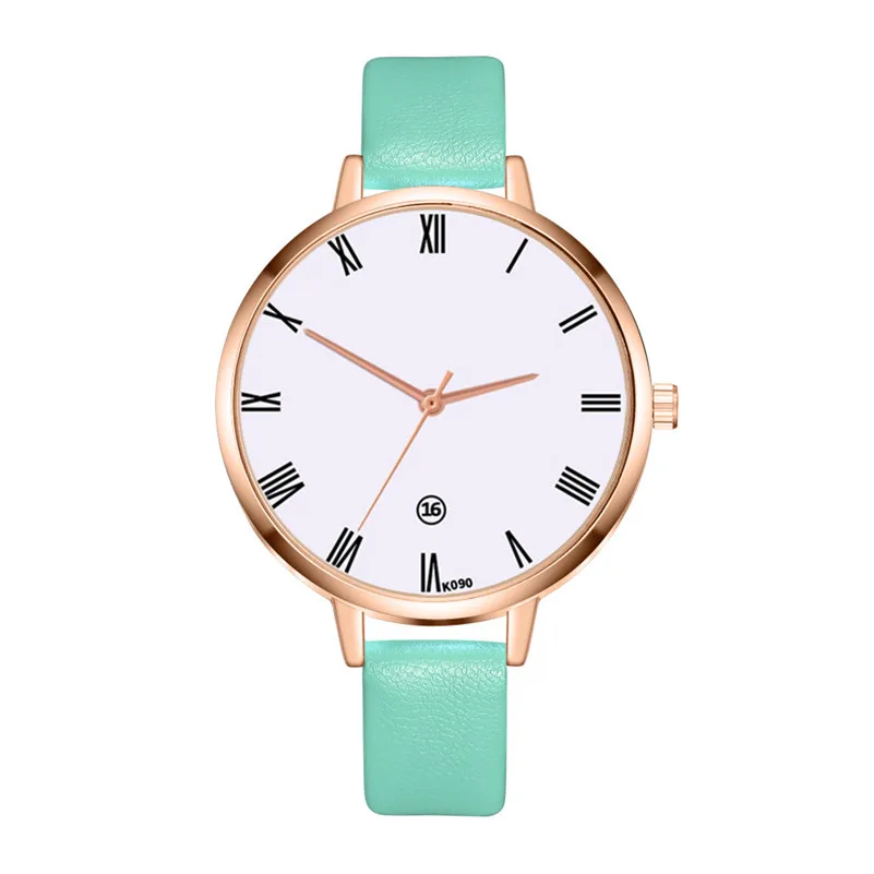 Простые Женские кварцевые часы повседневные кожаные женские наручные модные