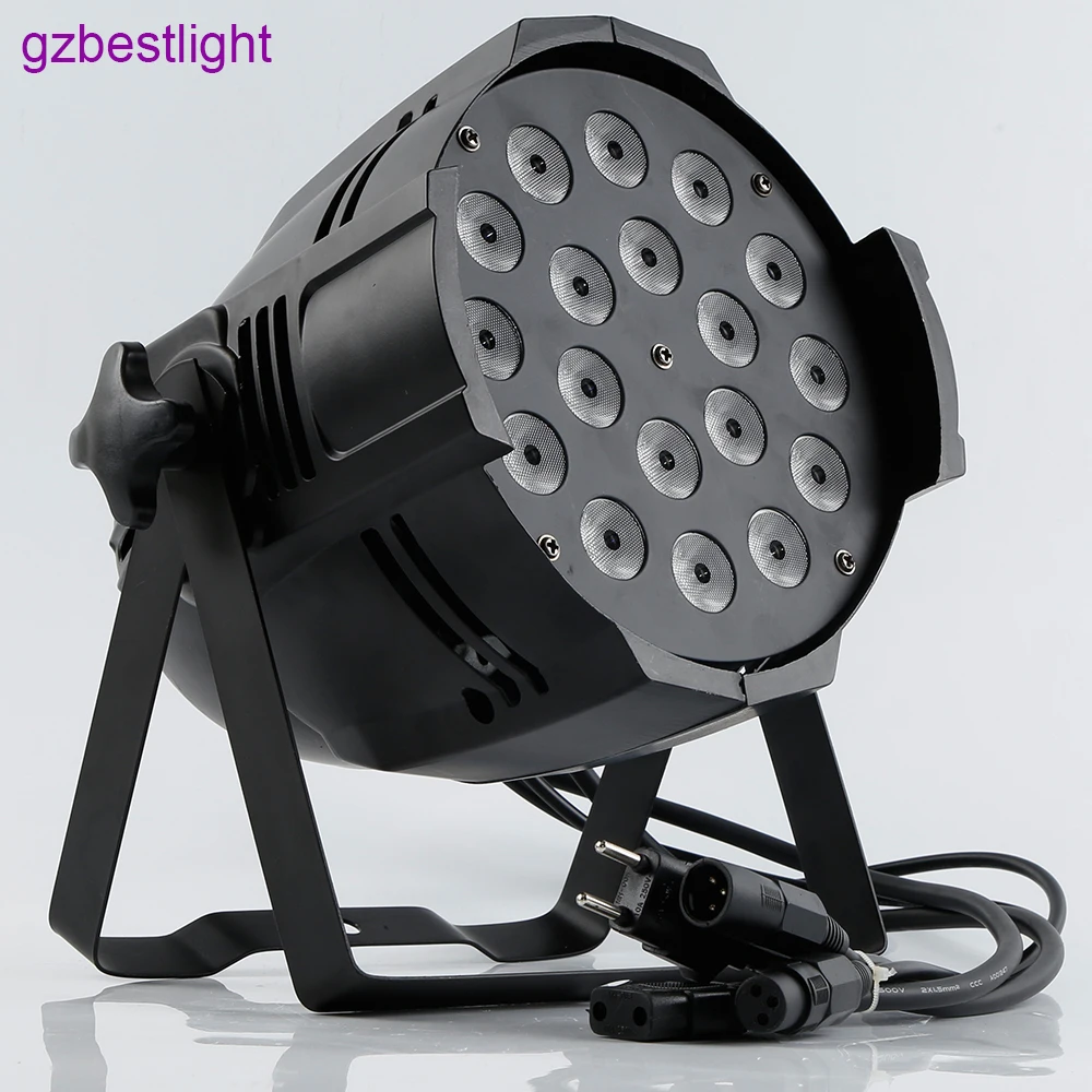 6 шт. с футляром для полета лучшие Par64 DMX сценические осветления led par можно мыть 18x12W