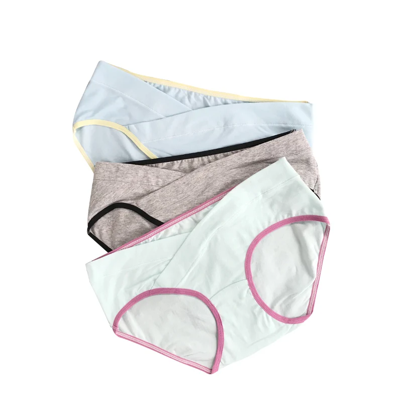 ZTOV 3 Шт./лот Хлопок Материнства Underwear U-образный Низкой Талией Беременности Трусы Для Беременных женщин Плюс размер Одежды Трусики