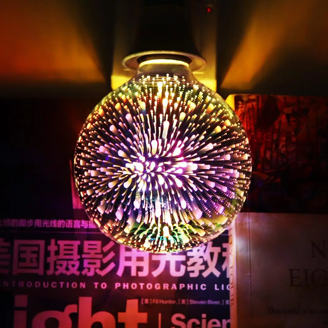 E27 AC 85-265V 3W Dazzle Color LED Light Bulb 3D Firework Lamp with 360 Degree Beam for Christmas Holiday Home Decoration | Лампы и