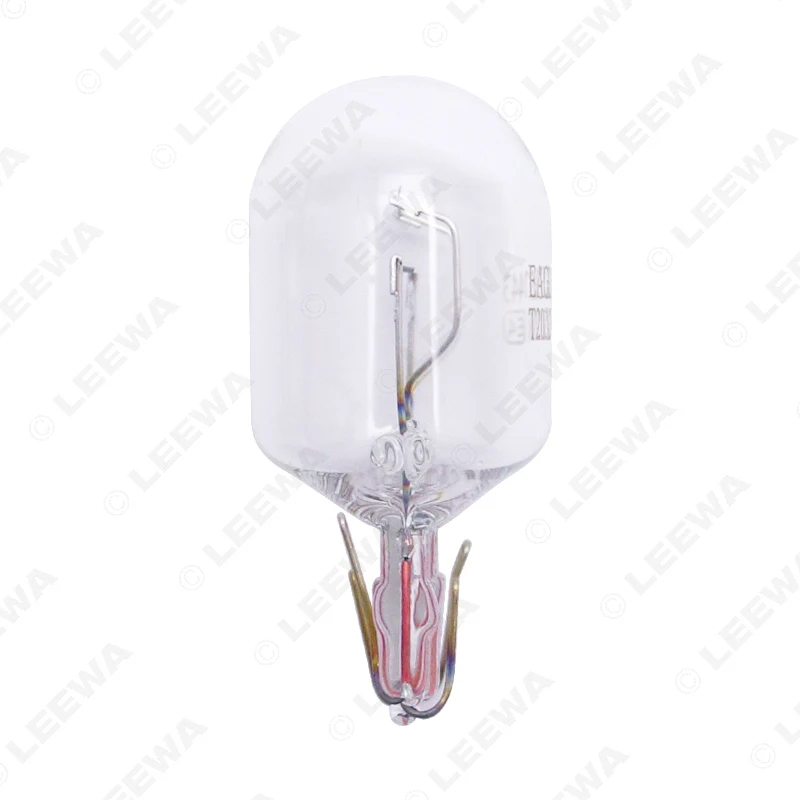 LEEWA 100 шт автомобиль T20 7443 1881 W21W 12V клинья лампа внешняя галогенная