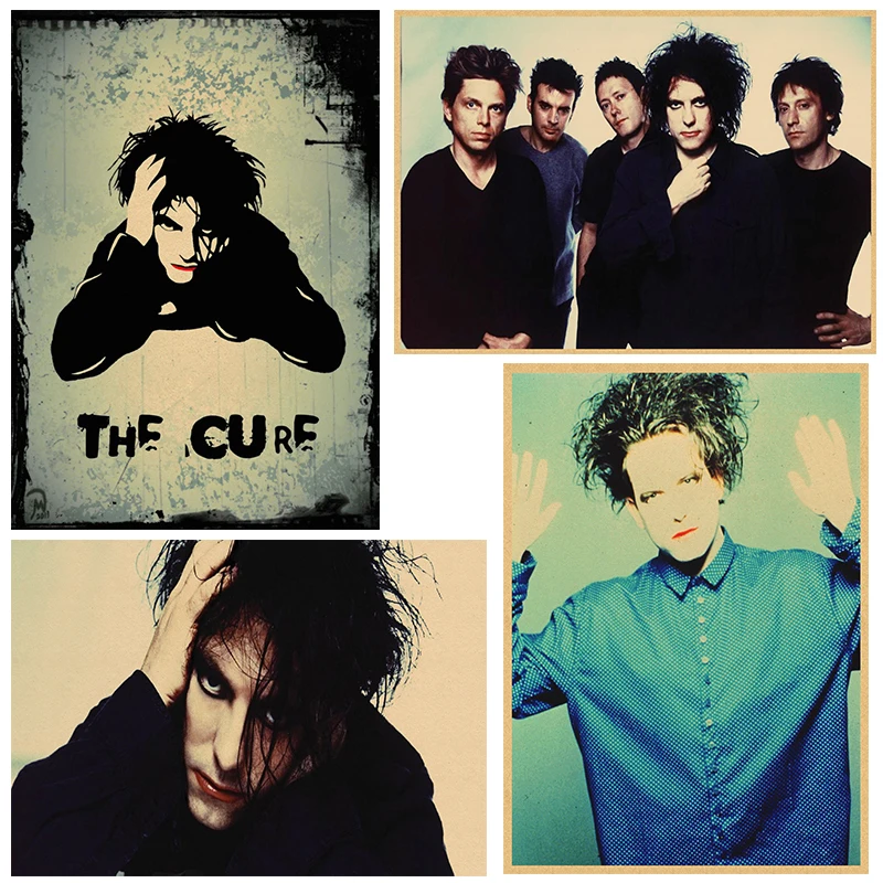 Постер The Cure Rock из крафт-бумаги постер для бара/кафе ретро наклейки на стену 30x21 см