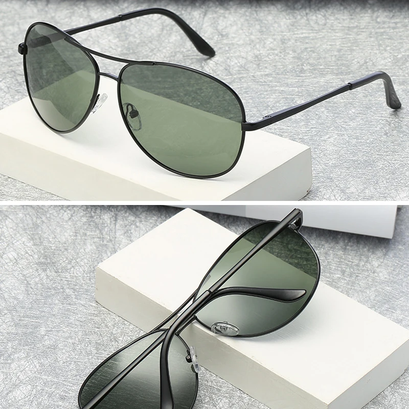 Солнцезащитные очки Мужские поляризационные в металлической оправе с пружинной