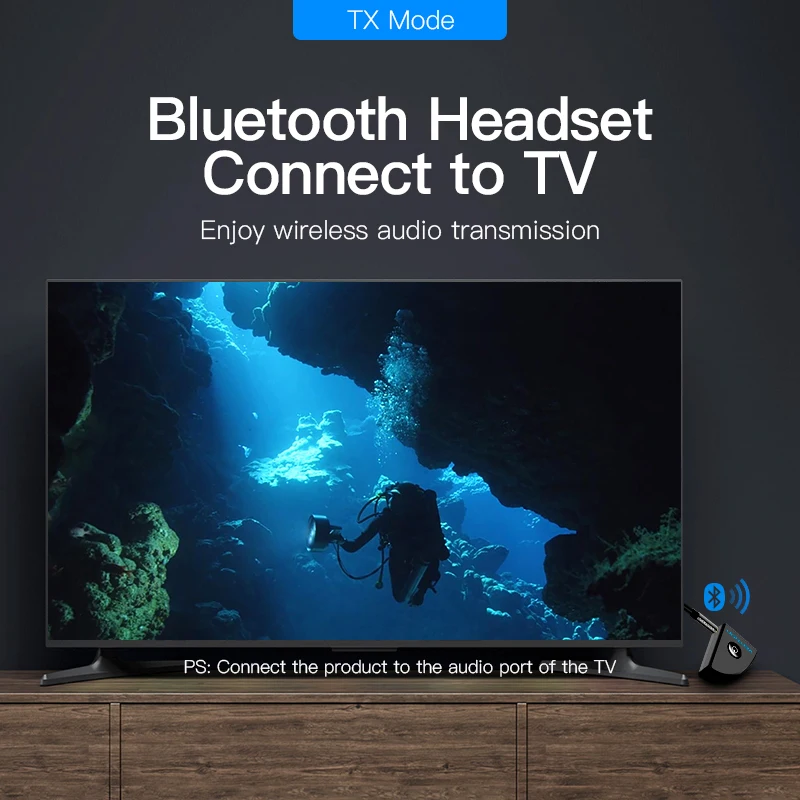 Bluetooth аудио приемник передатчик беспроводной для ТВ наушники Колонки Aux 3 5 мм 4 2