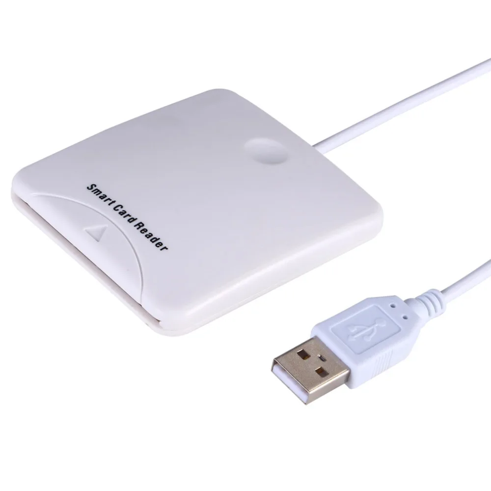 Белый ABS USB контакт смарт чип карты IC карт ридер с sim-слотом для Windows Me/для 2000/XP/или для MAC OS 8,6, 9.X Прямая поставка