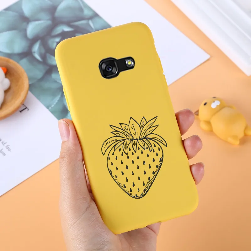Для samsung A5 SM-A520F Чехол Мягкий силиконовый чехол для телефона для samsung Galaxy A3 A5 A7 чехол Fundas матовый желтый узор - Цвет: 30