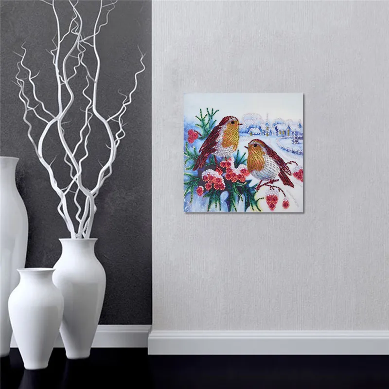 5D Сделай Сам особая форма птица алмазная вышивка рукоделие рождественский