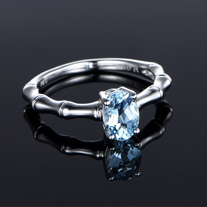 ERLUER женское модное Ювелирное кольцо со скелетом с голубым кубическим цирконием