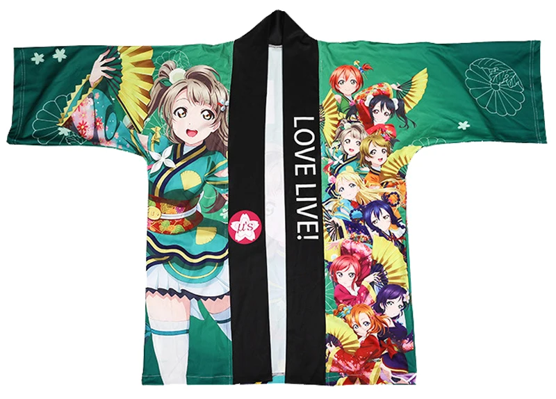 Love live Kousaka Honoka Minami Kotori плащ юката Косплей-костюм в стиле Love live! Японские мужские и женские кимоно повседневные Haori