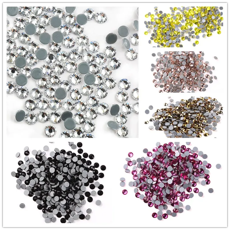 

SS30 Big Bag All Colors Hot Fix Rhinestone 18cuts 40gross Iron On Rhinestones For Clothes High Quality Glass Crystal Hot Fix