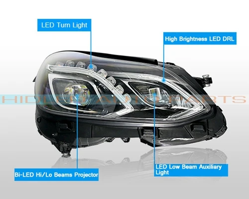 1 комплект полноразсветодиодный ных светодиодных фар в сборе для Mercedes Benz W212 E class