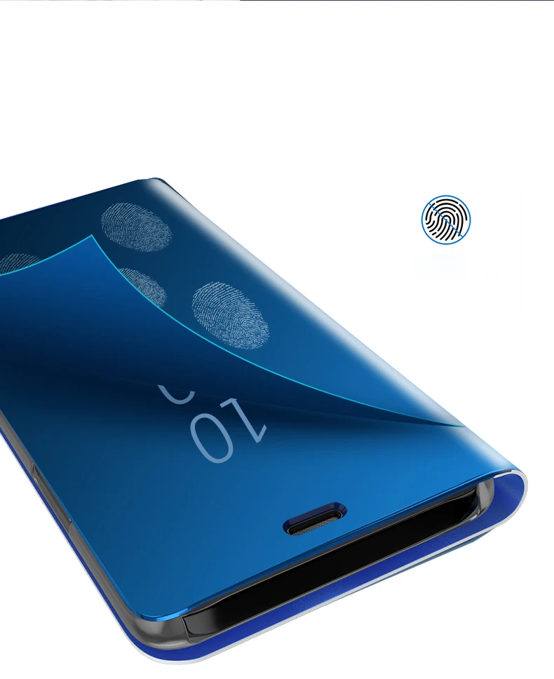 Зеркальный умный чехол-книжка для Huawei Y5 Y6 Prime Y7 2018 Honor 9 10 Lite Nova 2i 3 3i Nova3 Nova3i 9Lite