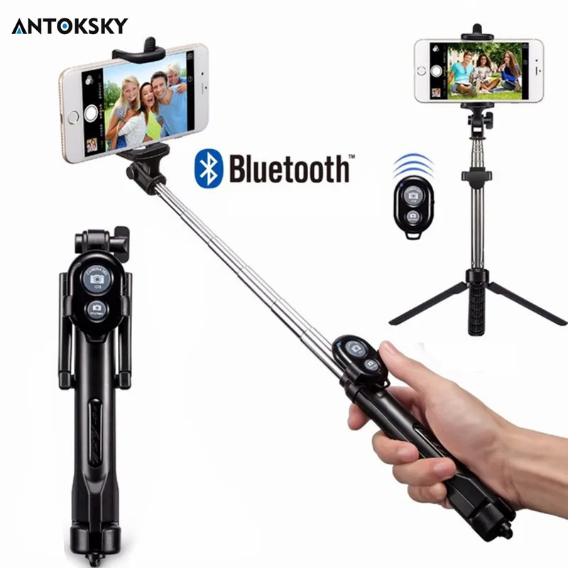 Штатив Antoksky монопод для селфи палка Bluetooth с кнопкой Android OS Iphone 6 7 8 Plus