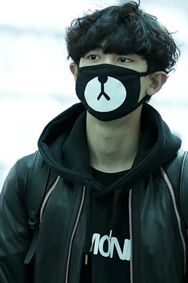 Новинка 2019 женская и Мужская Черная Пылезащитная хлопковая Милая аниме маска для