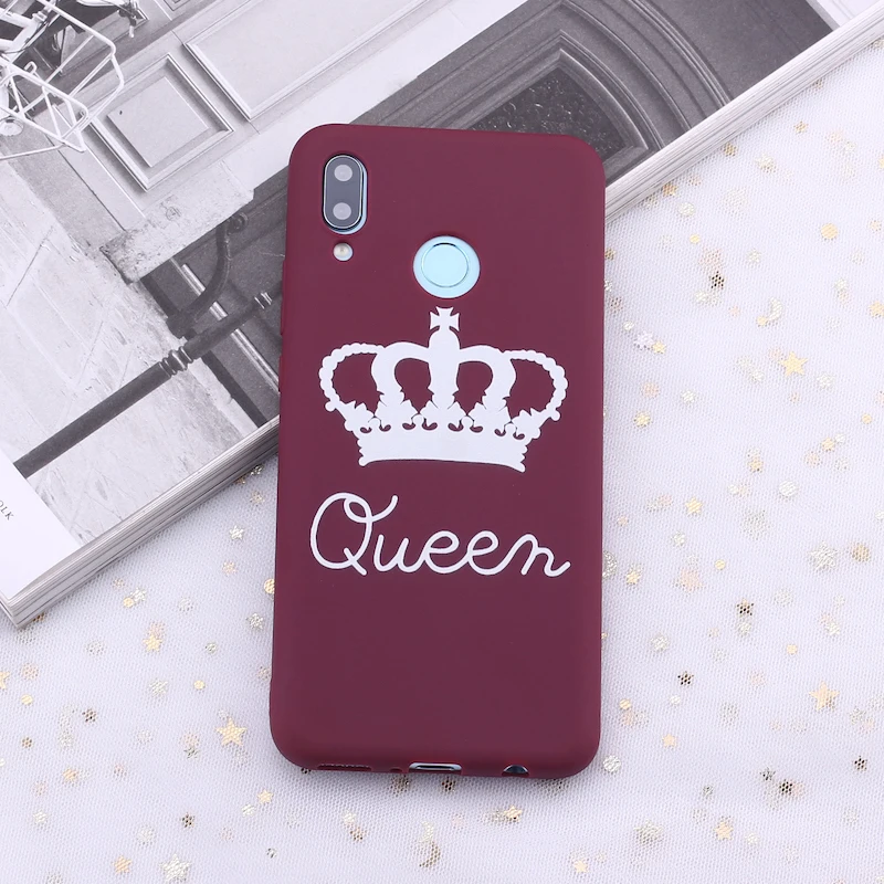 Для samsung S8 S9 S10 S10e Plus Note 8 9 10 A7 A8 король и королева короны конфеты силиконовый чехол для телефона Capa Fundas Coque