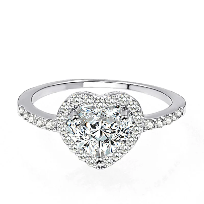 Люблю моду в форме сердца кольцо Nvjie Европа Циркон # SR1050|zircon ring|fashion ringsring fashion |