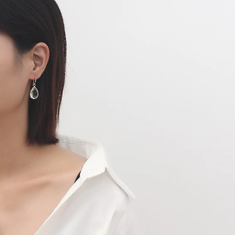 HUANZHI 2019 стальные иглы прозрачные геометрические круглые трапециевидные капли