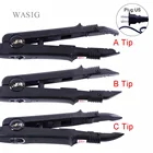 Профессиональный утюжок для наращивания волос с регулируемой температурой, тепловой соединитель, палочка, плавильный инструмент + американская розетка