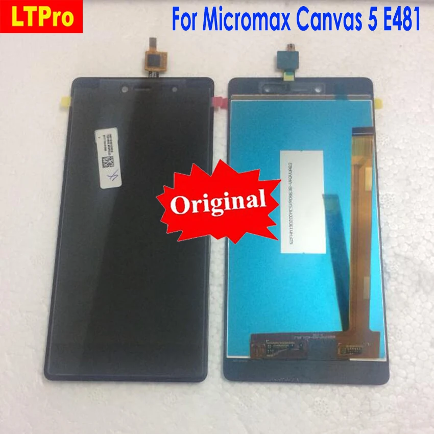 Оригинальный новый черный ЖК-дисплей LTPro + фотография для Micromax Canvas 5 E481 E 481