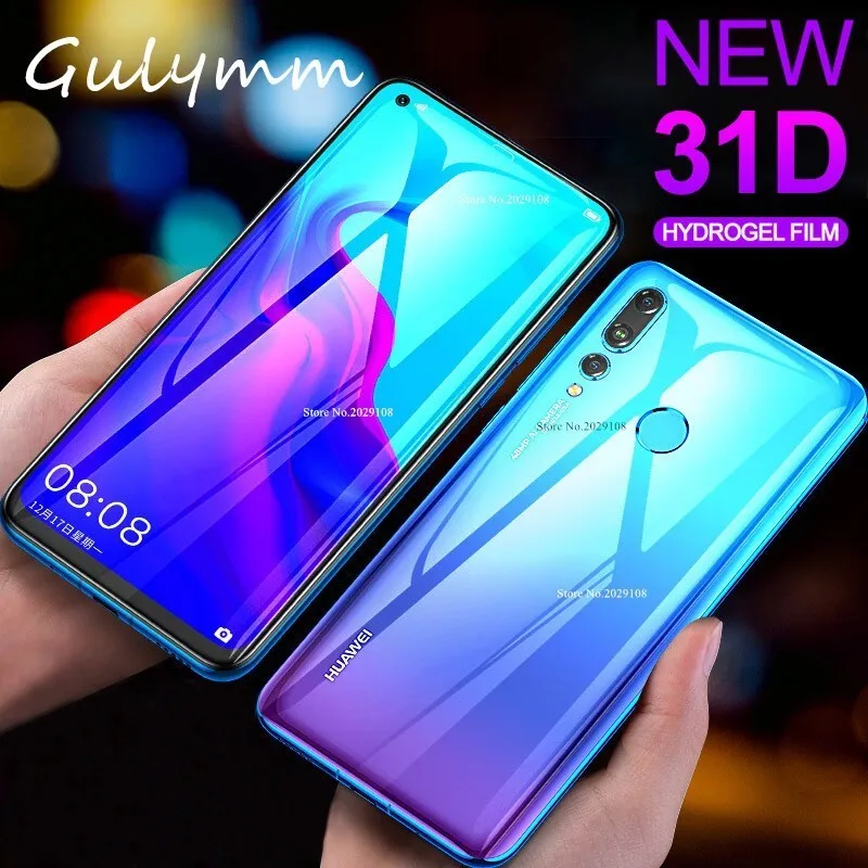Передняя и задняя 31D полноэкранная Защитная пленка для Huawei P30 P40 Pro Honor 8X 20 30 9X S Lite
