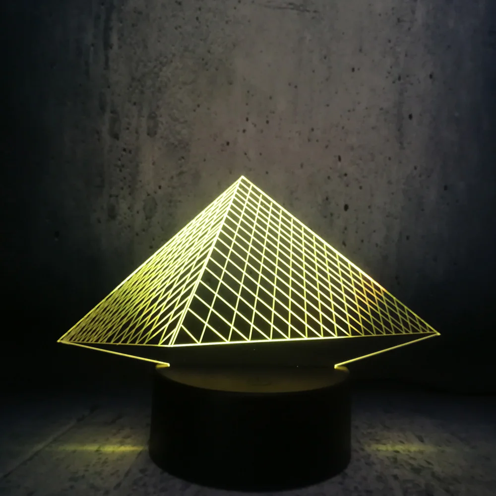 Классические Египет пирамиды 3D USB СВЕТОДИОДНЫЙ светильник объемные в виде