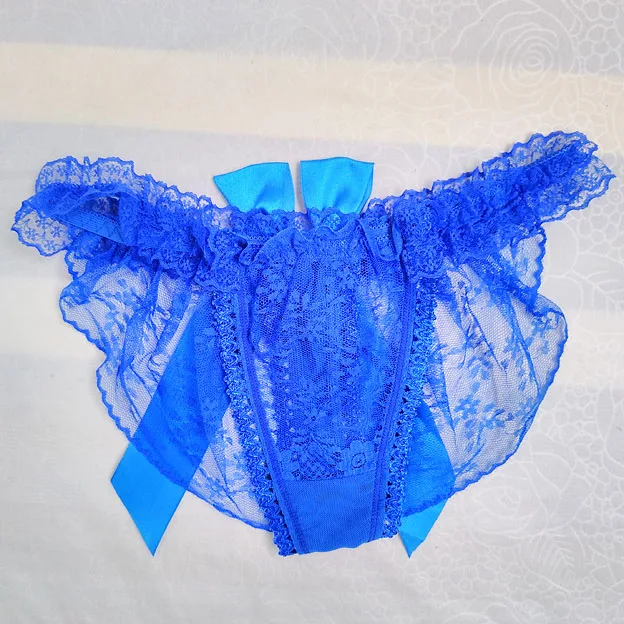 Кружевные мужские трусы с оборками нижнее белье для геев бабочкой сзади| |