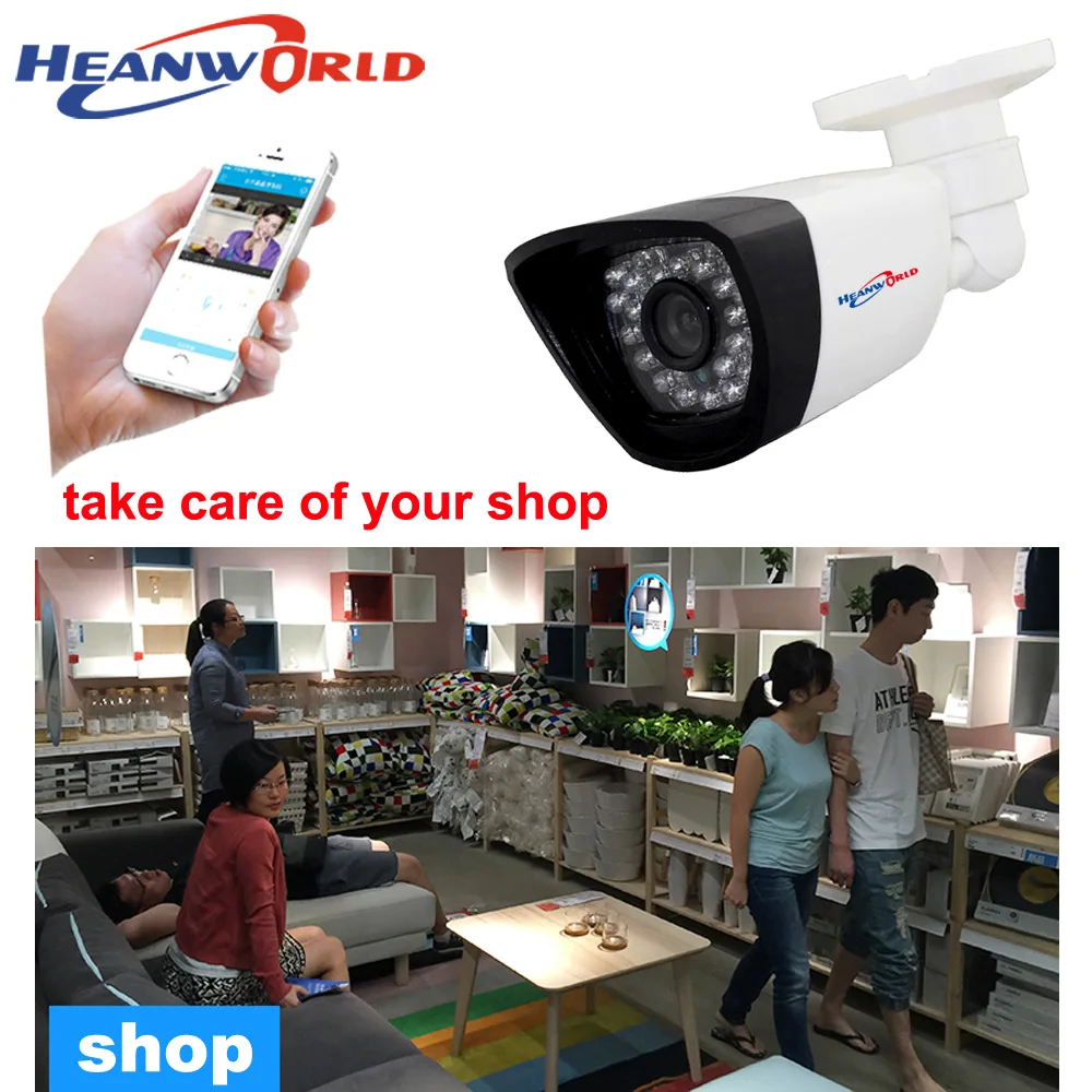 Heanworld POE камера 720P Power Over Ethernet IR Bullet IP ONVIF наружная домашняя безопасности CCTV сетевая