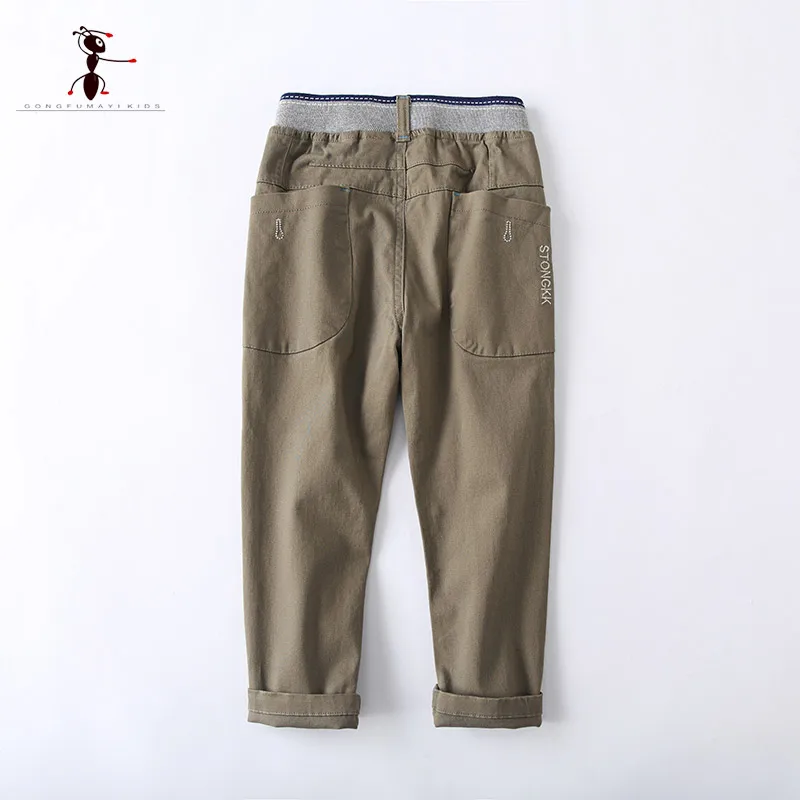 Брюки хлопковые для мальчиков с эластичным поясом и карманами|boys pants|boys pants