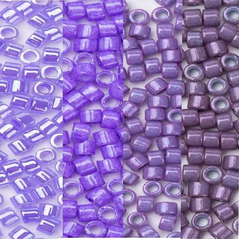 Taidian непрозрачный фиолетовый Miyuki Delica Seedbeads 11/0 для Бижутерия в богемном стиле 3 г/лот