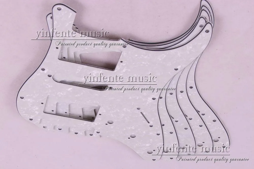 Белый накладку HSH для Fender Strat гитары Y-62 #