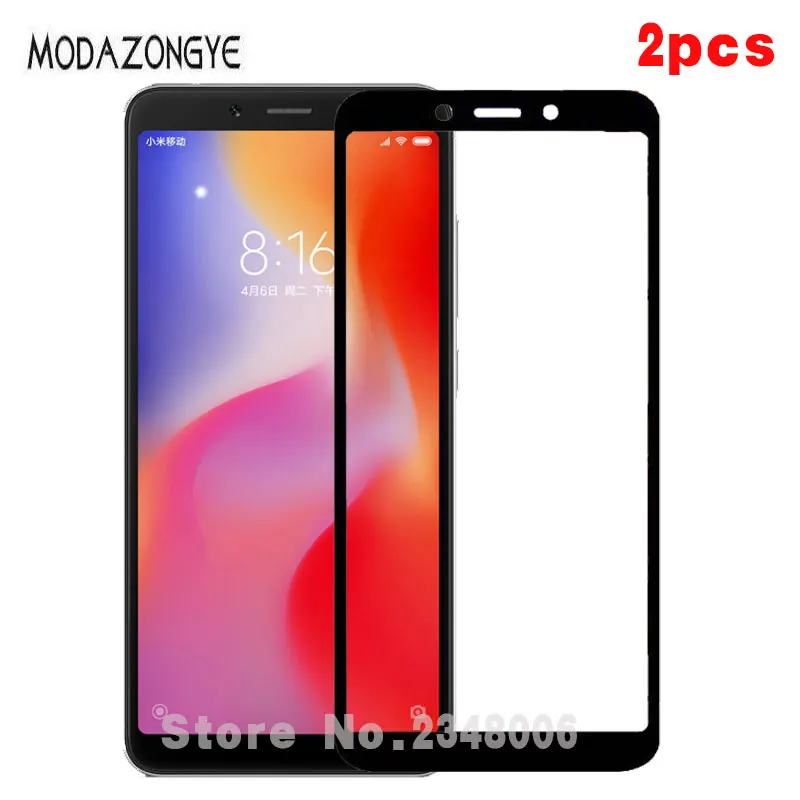 2 шт. для закаленного Стекло Xiaomi Redmi 6 Экран протектор 6A полное покрытие Redmi6