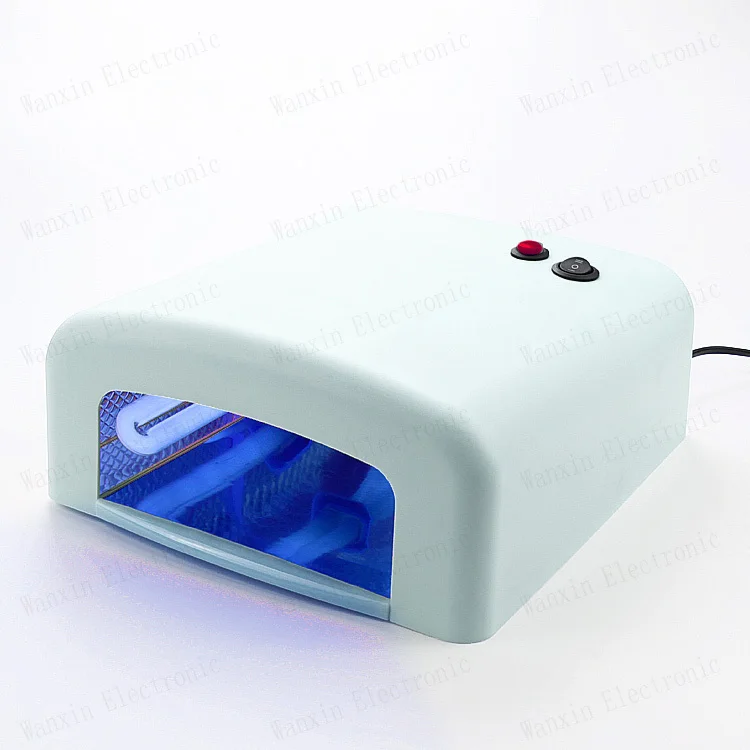 36 Вт Белый УФ-лампы 220-240 В гелем Дизайн ногтей (ЕС Plug) с 4 шт. 365nm для Инструменты |