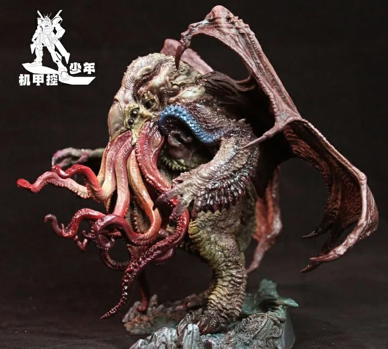 Очень редкая старая фигура Cthulhu предварительно окрашенная статуя GK полимерная