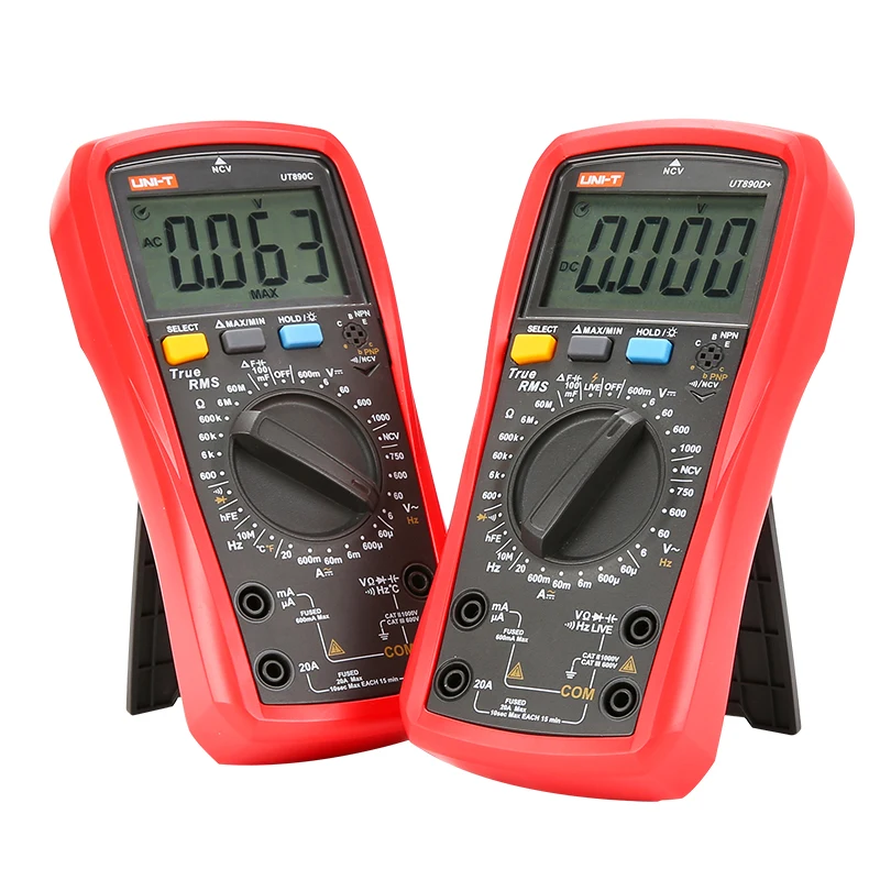 UNI-T UT890D +/UT890C Цифровой мультиметр Ручной диапазон true RMS цифровой электрический
