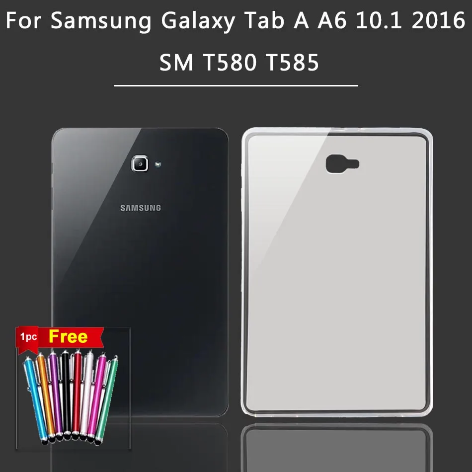 Мягкий силиконовый чехол для планшетов Samsung Galaxy Tab A A6 10 1 2016 SM T580 T580N T585 T585C