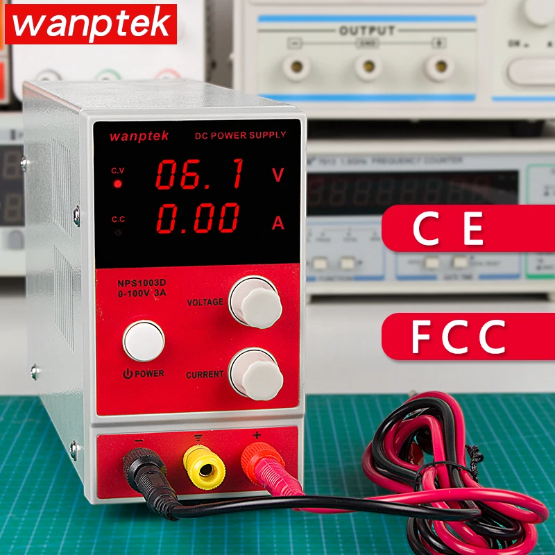 Wanptek Регулируемый лабораторный источник питания переменный 60 в 5A Регулируемый силовой модуль цифровой импульсный источник питания постоянного тока GPS605D