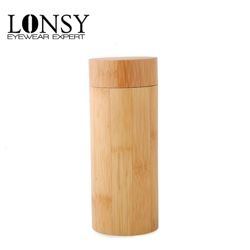 LONSY 10 шт./лот Модный круглый бамбуковый футляр для солнцезащитных очков деревянный футляр для солнцезащитных очков Чехол для очков