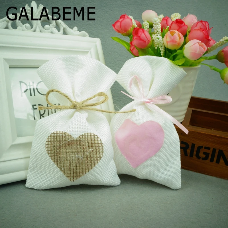 Galabeme 50 шт./лот 10*15 см мешочек для хранения Коробка конфет сумки Льняная сумка