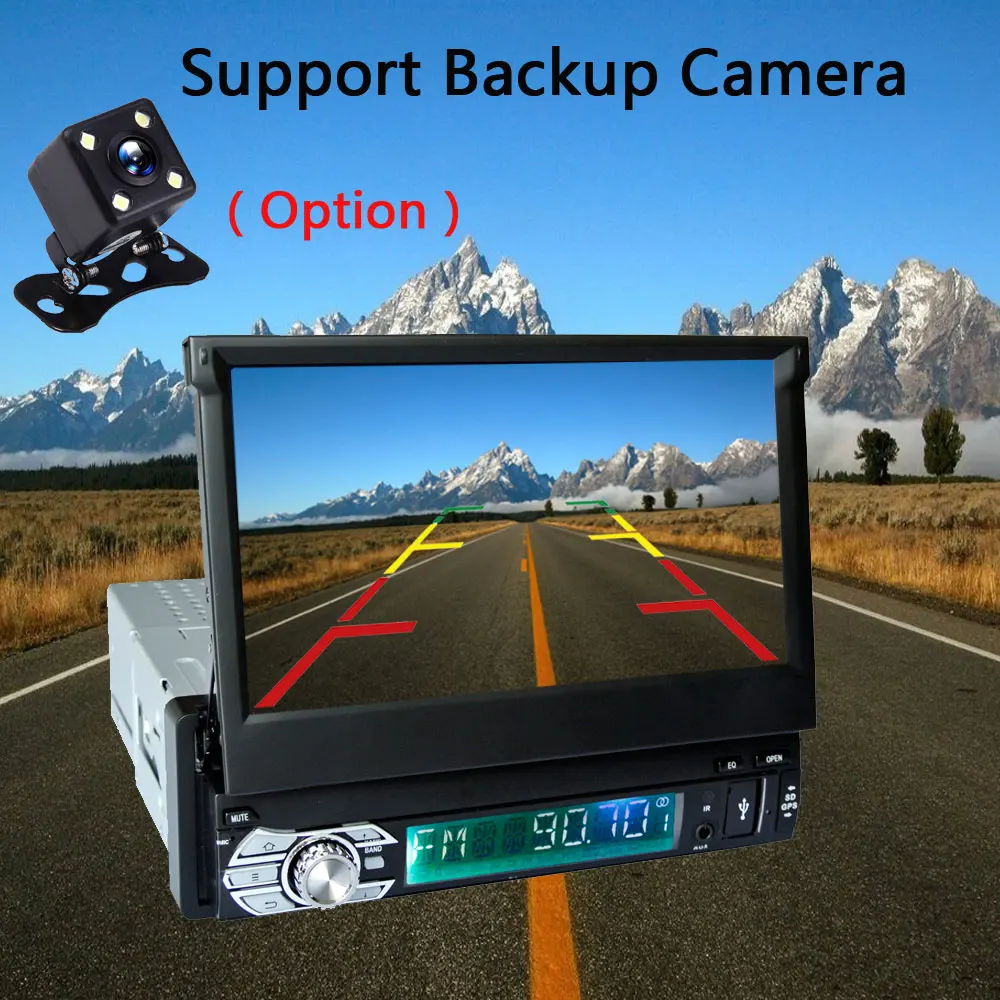 Podofo 1din Android автомобильный Радио Стерео 7 ''Выдвижной емкостный сенсорный экран