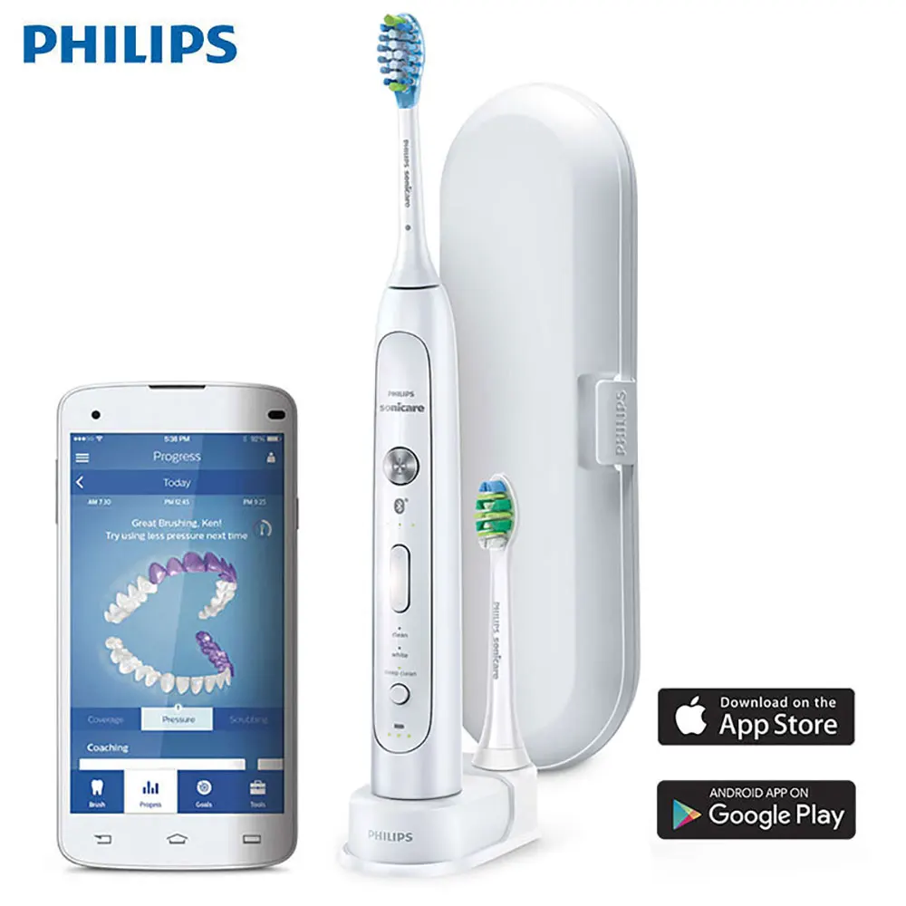 Электрическая зубная щетка Philips Sonicare FlexCare Platinum с Bluetooth и приложением