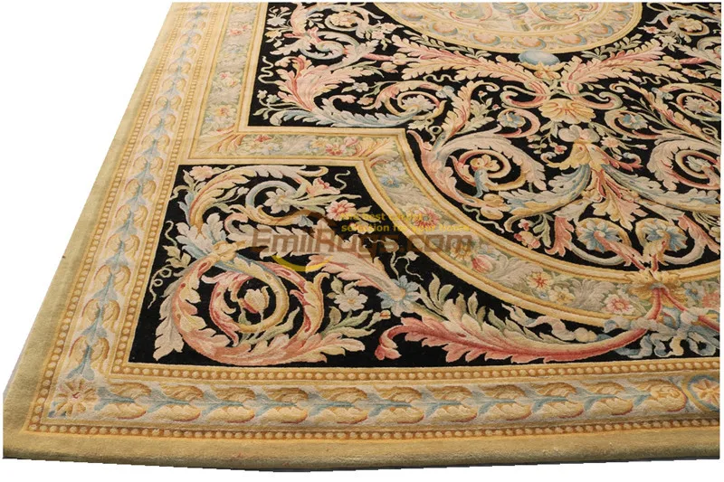 Koop Dik En Pluche Handgeknoopt Savonnerie Neo Classic Design Rug Op Handgemaakte Wol Breien Tapijten Antieke Gift