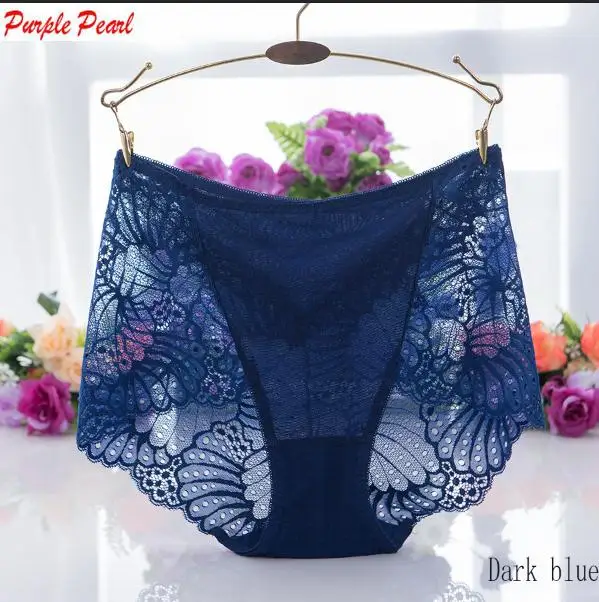 Dark blue KJA54 горячая Распродажа, женское Брендовое нижнее белье, трусики, женские трусики с высокой талией, нижнее белье, Дамское сексуальное нижнее белье, полностью кружевные трусы - Цвет: Dark blue