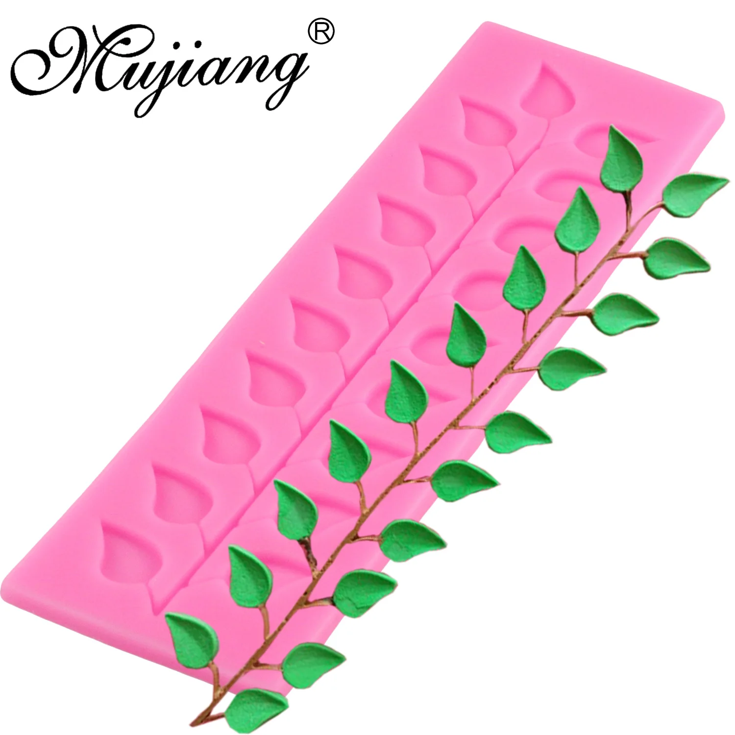 Силиконовая кружевная форма Mujiang в виде листьев для самостоятельной выпечки|silicone