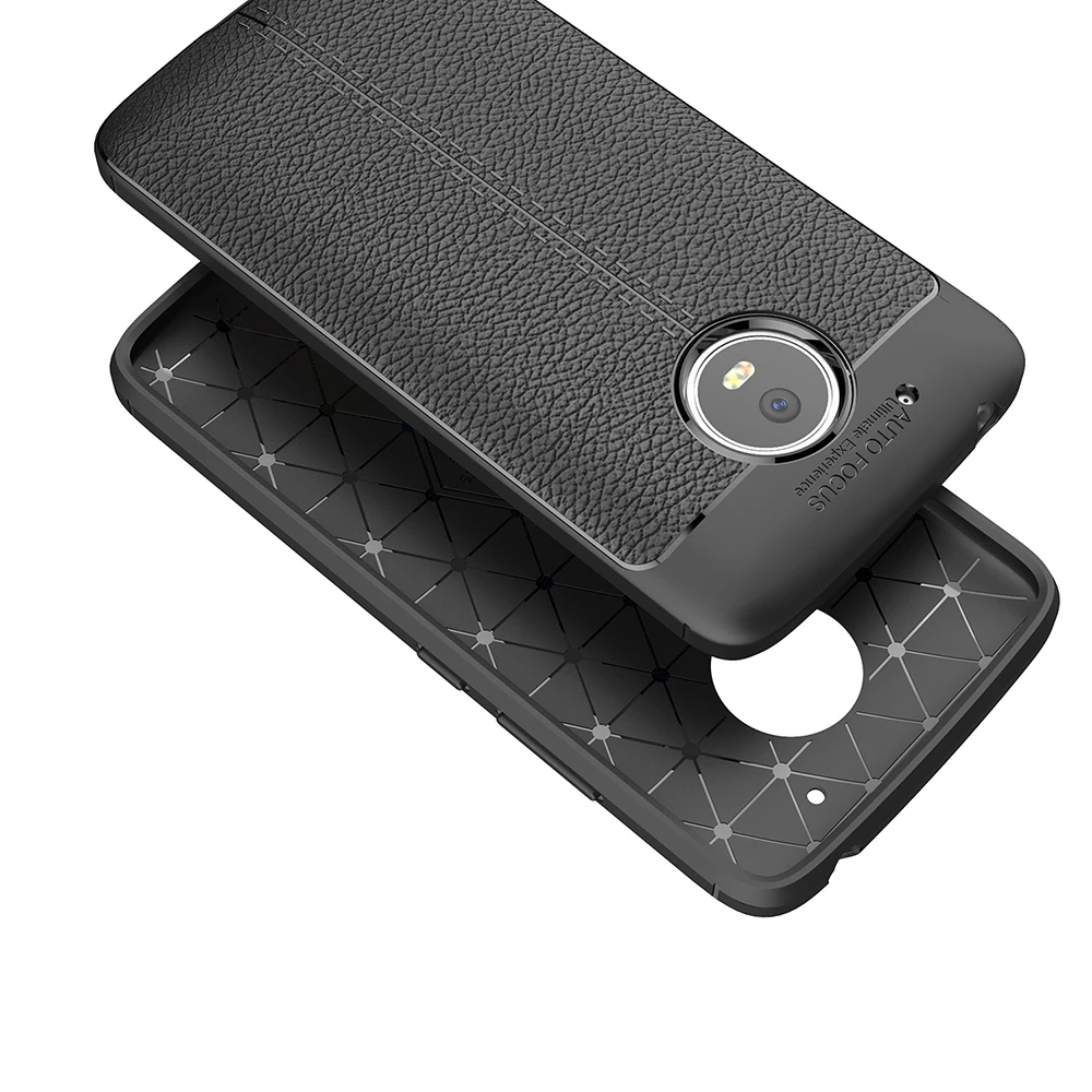 Для Motorola Moto G5 чехол Lenuo Роскошный из силикона и ТПУ с узором Личи мягкий для