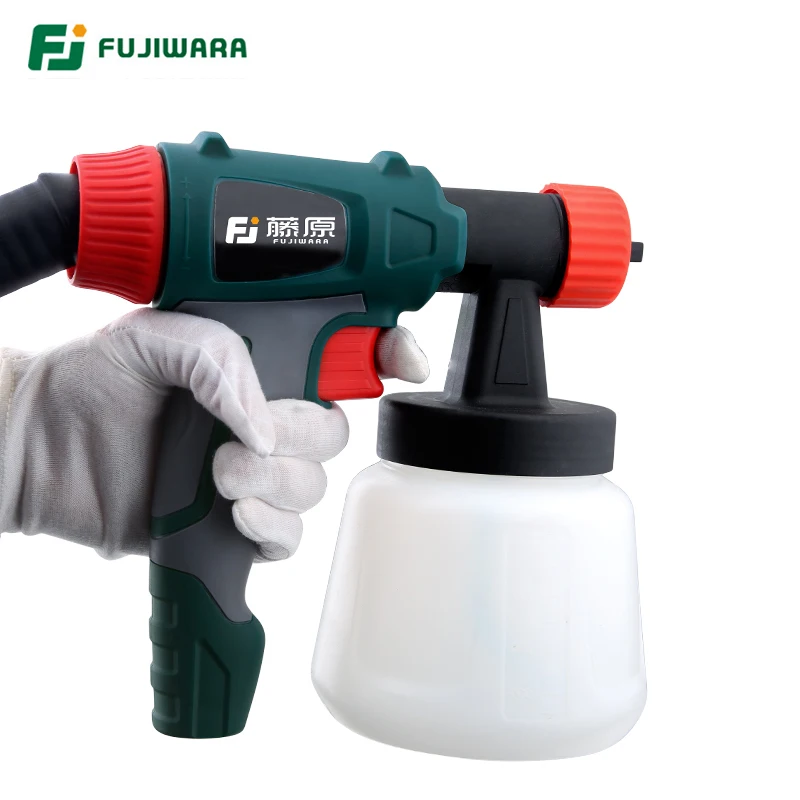 FUJIWARA 220 В 800 Вт Электрический пистолет-распылитель сплит-типа HVLP Краскораспылитель для покраски с регулируемым контролем потока 1,8 м шланг