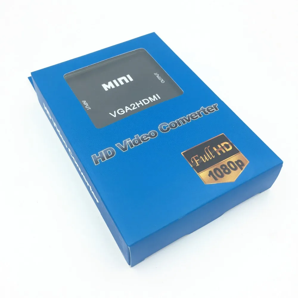 Мини адаптер 1080P VGA HDMI VGA2HDMI конвертер разъем с аудио для ПК ноутбука проектора
