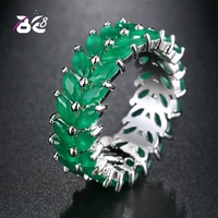 be 8 brand unique rings for women leaf shaped shinning aaa cubic zircon stone jewelry gift for girl r087