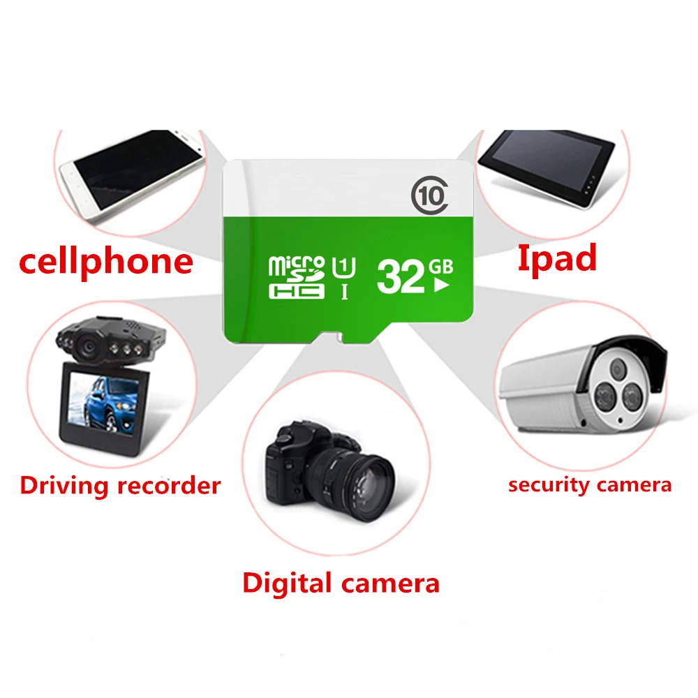 Карта памяти Kruiqi MICRO SD карта 32 ГБ TF класса 10 для камеры безопасности/Ipad/сотового