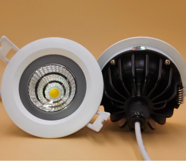 

Free Shipping Super 15W Dimmable Warm White/Pure White/Cold White Recessed COB led ceiling down light Waterproof IP65 AC85-265V
